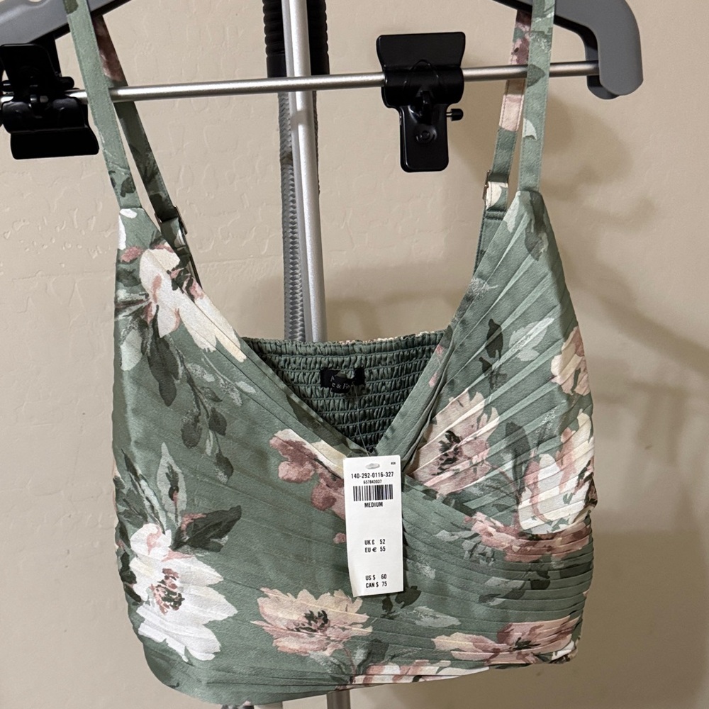 Abercrombie & Fitch Sage Green Floral Blouse